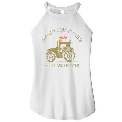 Perfect Tractor Design Diddly Squat Farm Speed And Power Women's Perfect Tri Rocker Tank