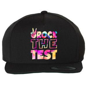 Peace Tie Dye Rock The Test Happy Testing Day Teacher Lover Wool Snapback Cap