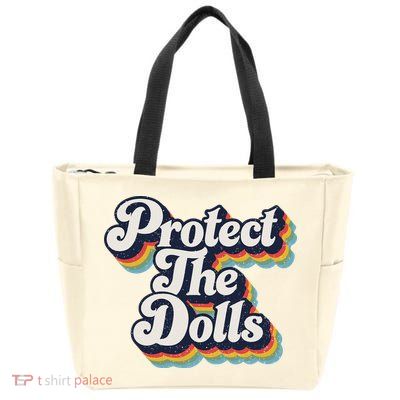 Protect The Dolls Women Solidarity Retro Distressed Zip Tote Bag