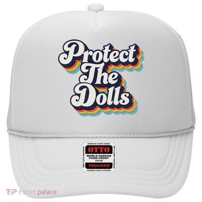 Protect The Dolls Women Solidarity Retro Distressed High Crown Mesh Back Trucker Hat