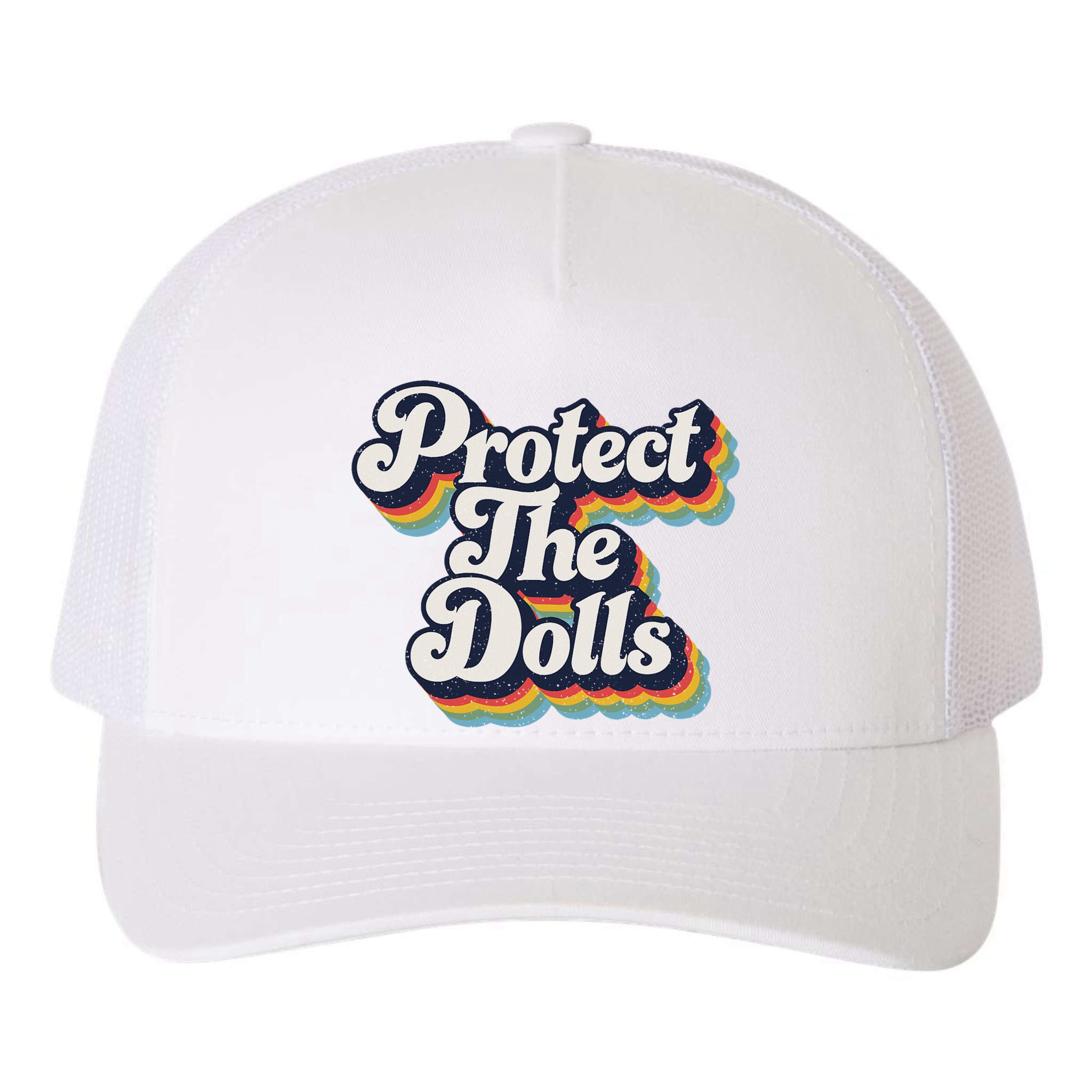 Protect The Dolls Women Solidarity Retro Distressed Yupoong Adult 5-Panel Trucker Hat