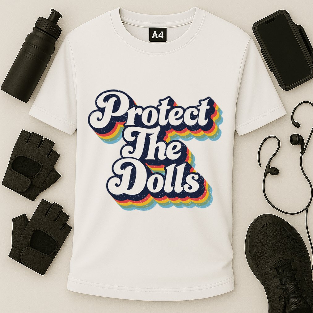 Protect The Dolls Women Solidarity Retro Distressed Cooling Performance Crew T-Shirt