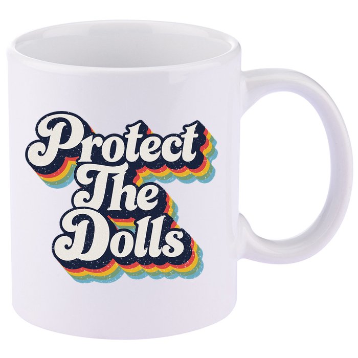 Protect The Dolls Women Solidarity Retro Distressed 11oz C Handle Ceramic Mug