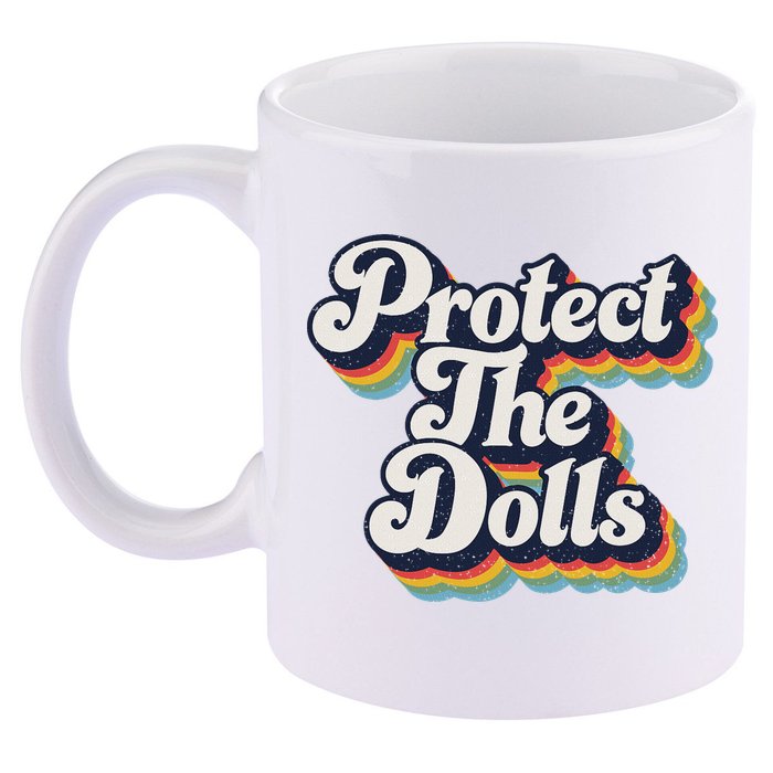 Protect The Dolls Women Solidarity Retro Distressed 11oz C Handle Ceramic Mug