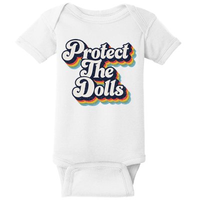 Protect The Dolls Women Solidarity Retro Distressed Baby Bodysuit
