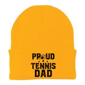 Proud Tennis Dad Of A Tennis Player Dad Tennis Father Gift Knit Cap Winter Beanie