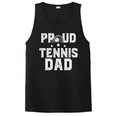 Proud Tennis Dad Of A Tennis Player Dad Tennis Father Gift PosiCharge Competitor Tank