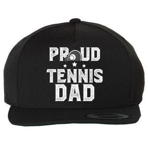 Proud Tennis Dad Of A Tennis Player Dad Tennis Father Gift Wool Snapback Cap