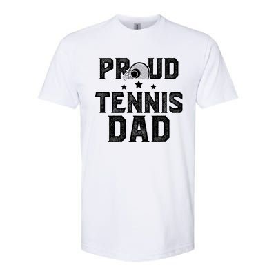 Proud Tennis Dad Of A Tennis Player Dad Tennis Father Gift Softstyle CVC T-Shirt