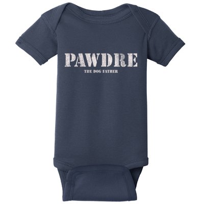 Pawdre The Dog Father Dog Dad Fathers Day Paw Fur Dog Dad Baby Bodysuit