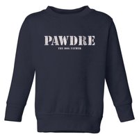 Pawdre The Dog Father Dog Dad Fathers Day Paw Fur Dog Dad Toddler Sweatshirt