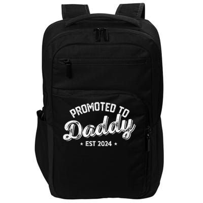 Promoted To Daddy Est. 2024 New Dad New Birth Fathers Day Impact Tech Backpack