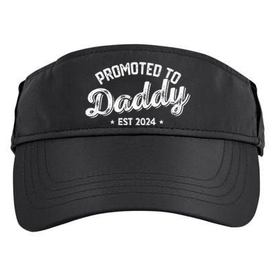 Promoted To Daddy Est. 2024 New Dad New Birth Fathers Day Adult Drive Performance Visor