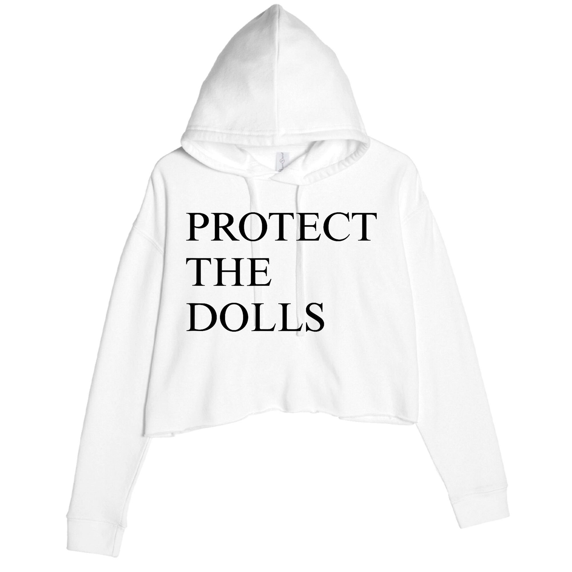 Protect The Dolls  Crop Fleece Hoodie