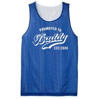 Promoted To Daddy 2024 Funny Humor New Dad Baby First Time Fathers Day Mesh Reversible Basketball Jersey Tank