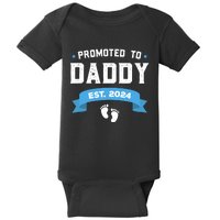 Promoted To Daddy Est. 2024 New Dad Gift First Daddy Baby Bodysuit