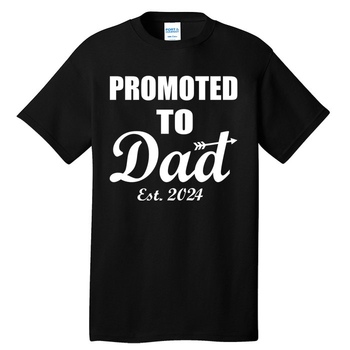 Promoted To Dad Est 2024 New Dad Tall T-Shirt