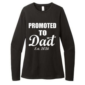 Promoted To Dad Est 2024 New Dad Womens CVC Long Sleeve Shirt