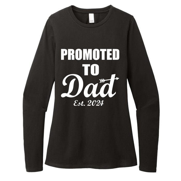 Promoted To Dad Est 2024 New Dad Womens CVC Long Sleeve Shirt