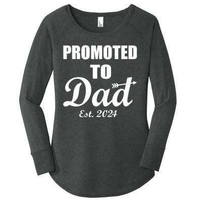 Promoted To Dad Est 2024 New Dad Women's Perfect Tri Tunic Long Sleeve Shirt