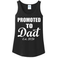 Promoted To Dad Est 2024 New Dad Ladies Essential Tank