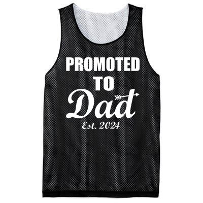 Promoted To Dad Est 2024 New Dad Mesh Reversible Basketball Jersey Tank