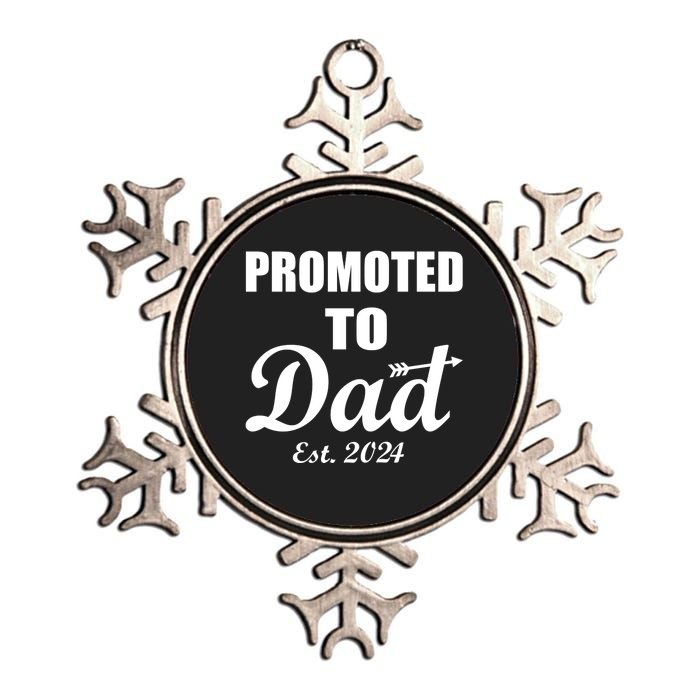 Promoted To Dad Est 2024 New Dad Metallic Star Ornament