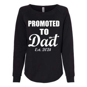 Promoted To Dad Est 2024 New Dad Womens California Wash Sweatshirt