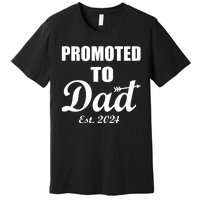 Promoted To Dad Est 2024 New Dad Premium T-Shirt