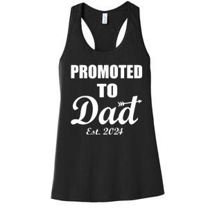 Promoted To Dad Est 2024 New Dad Women's Racerback Tank