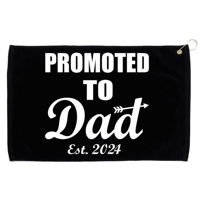 Promoted To Dad Est 2024 New Dad Grommeted Golf Towel