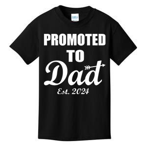 Promoted To Dad Est 2024 New Dad Kids T-Shirt