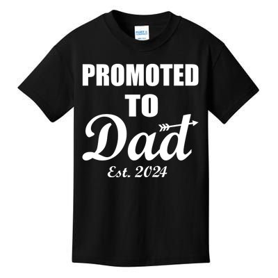 Promoted To Dad Est 2024 New Dad Kids T-Shirt