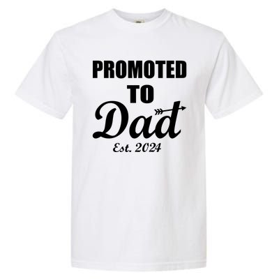 Promoted To Dad Est 2024 New Dad Garment-Dyed Heavyweight T-Shirt