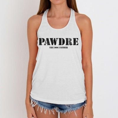 PAWDRE The Dog Father Dog Dad Fathers Day Women's Knotted Racerback Tank