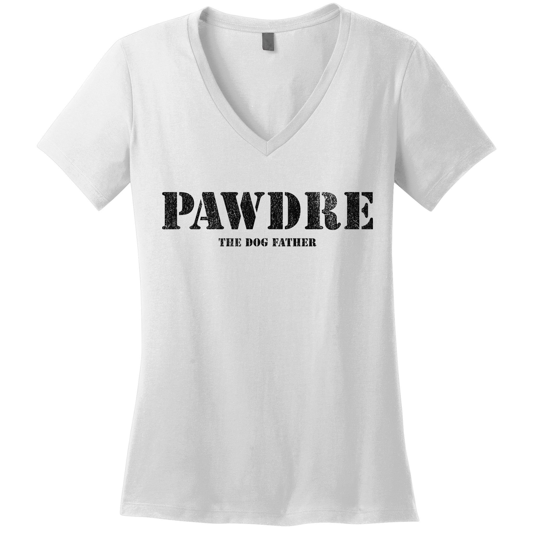 PAWDRE The Dog Father Dog Dad Fathers Day Women's V-Neck T-Shirt