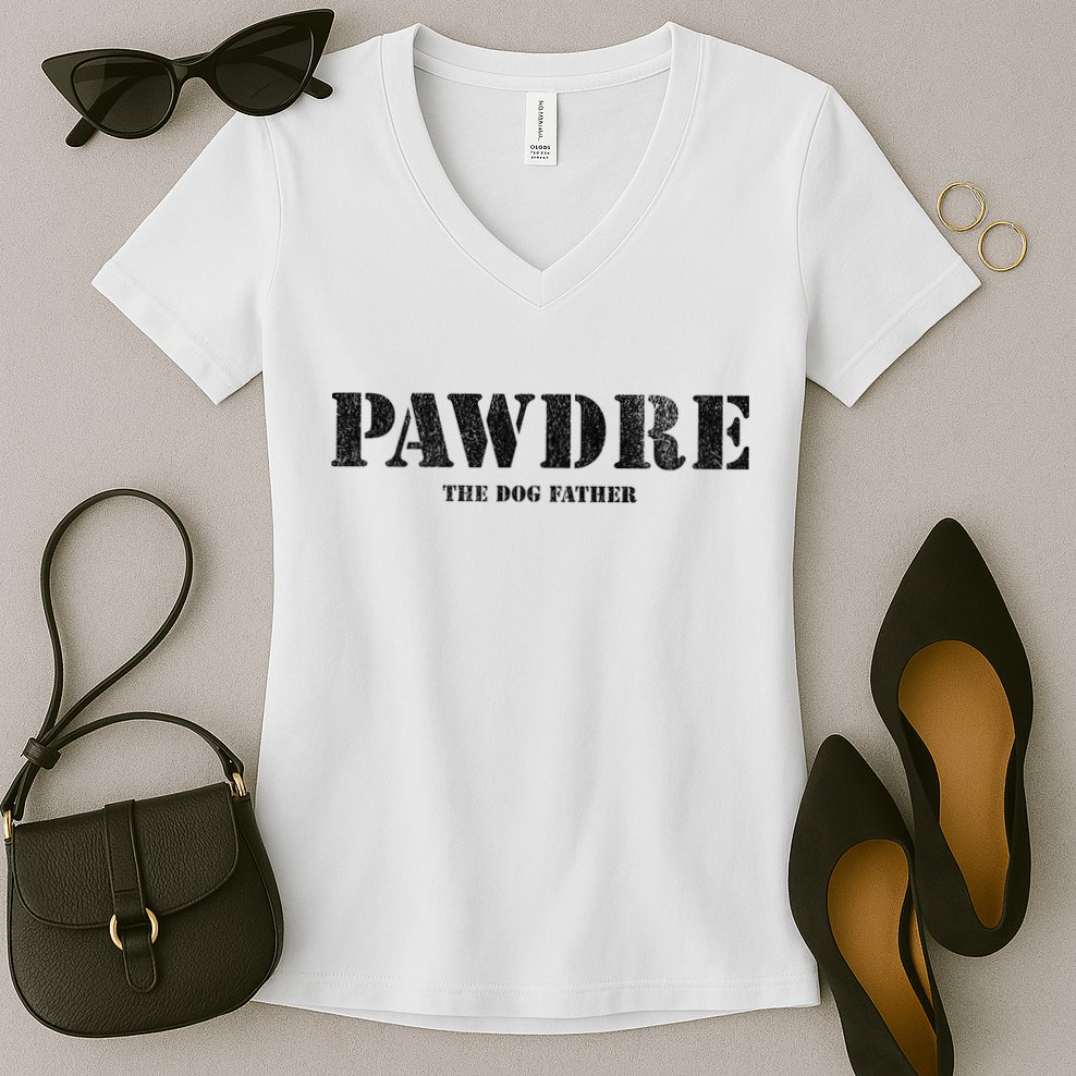 PAWDRE The Dog Father Dog Dad Fathers Day Women's V-Neck T-Shirt