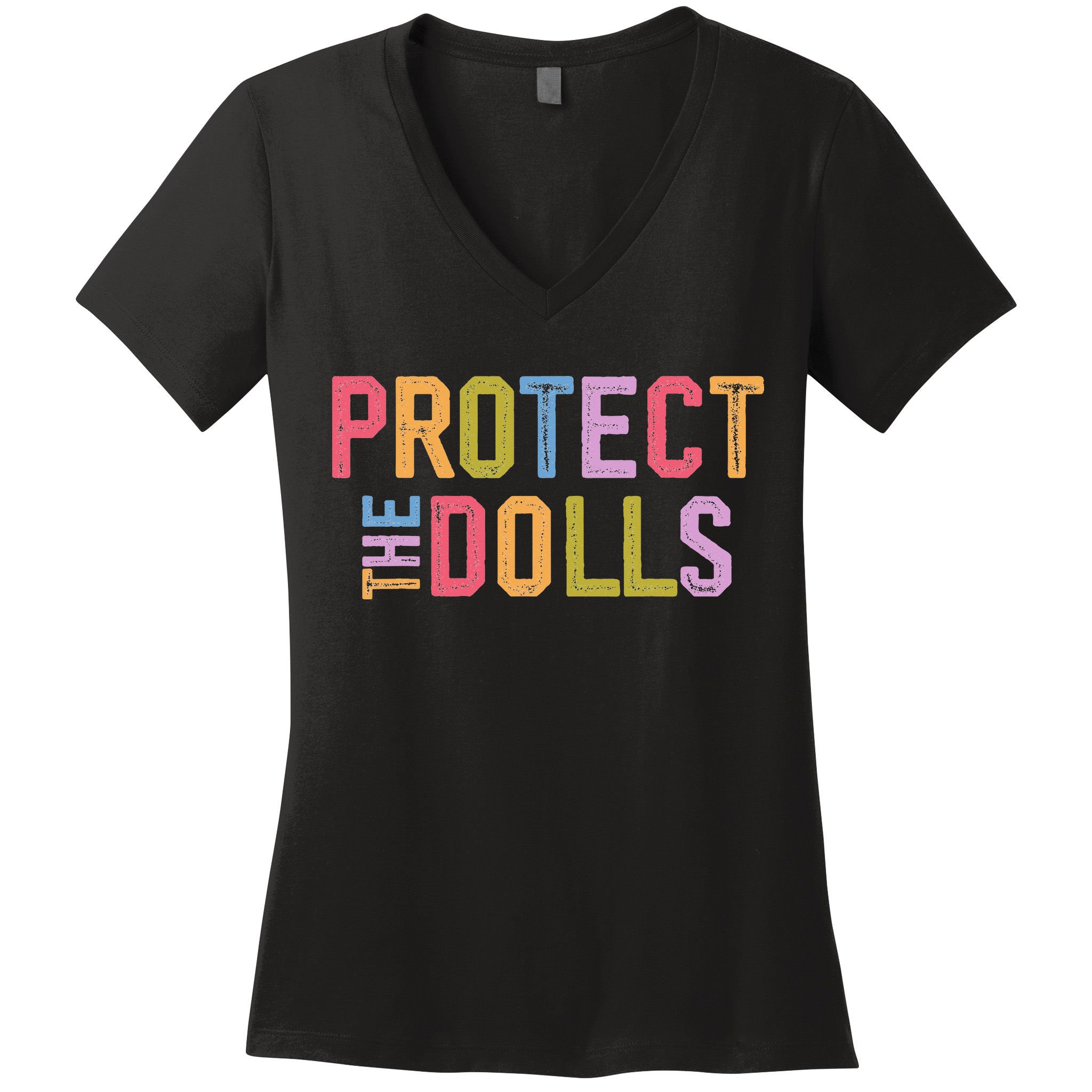 Protect The Dolls - Transg Women Solidarity Women's V-Neck T-Shirt