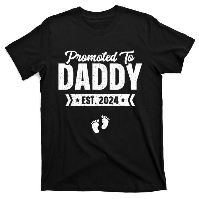 Promoted To Daddy Est. 2024 Baby Gift For New Daddy T-Shirt