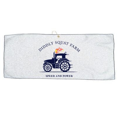 Perfect Tractor Design Diddly Squat Farm Speed And Power Large Microfiber Waffle Golf Towel