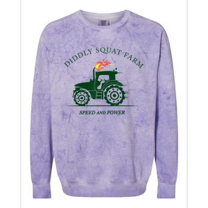 Perfect Tractor Design Diddly Squat Farm Speed And Power Colorblast Crewneck Sweatshirt