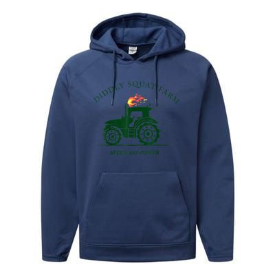 Perfect Tractor Design Diddly Squat Farm Speed And Power Performance Fleece Hoodie