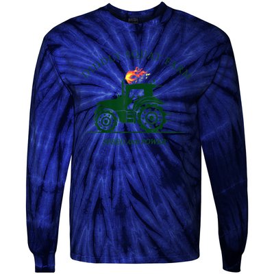 Perfect Tractor Design Diddly Squat Farm Speed And Power Tie-Dye Long Sleeve Shirt