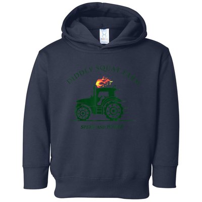 Perfect Tractor Design Diddly Squat Farm Speed And Power Toddler Hoodie