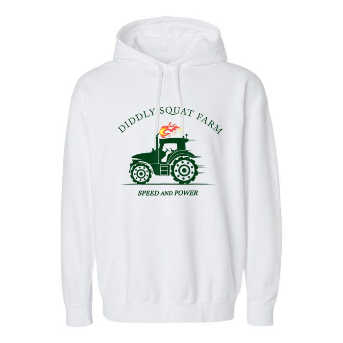 Perfect Tractor Design Diddly Squat Farm Speed And Power Garment-Dyed Fleece Hoodie