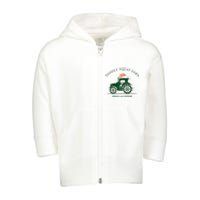 Perfect Tractor Design Diddly Squat Farm Speed And Power Toddler Zip Fleece Hoodie