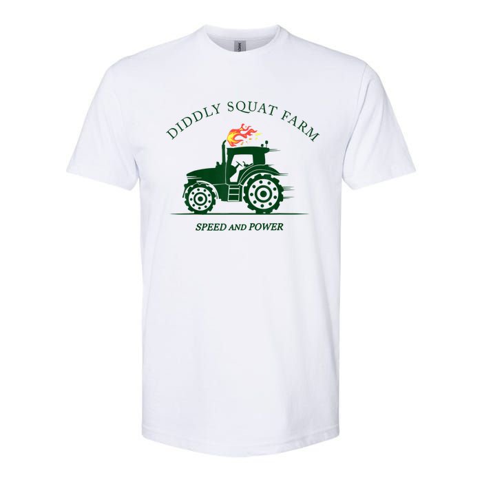 Perfect Tractor Design Diddly Squat Farm Speed And Power Softstyle CVC T-Shirt