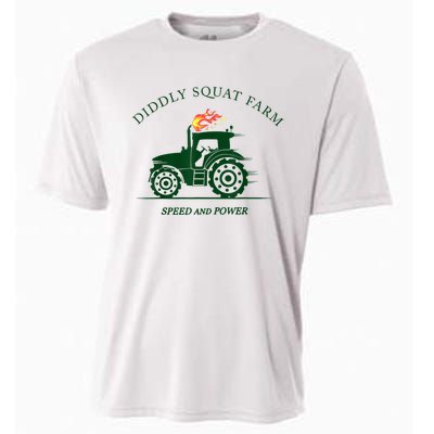 Perfect Tractor Design Diddly Squat Farm Speed And Power Cooling Performance Crew T-Shirt