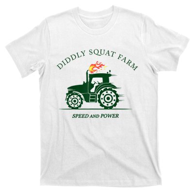 Perfect Tractor Design Diddly Squat Farm Speed And Power T-Shirt