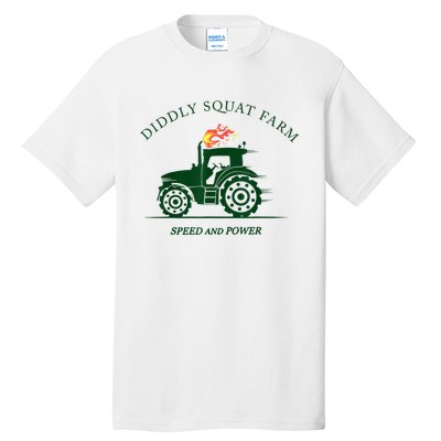 Perfect Tractor Design Diddly Squat Farm Speed And Power Tall T-Shirt